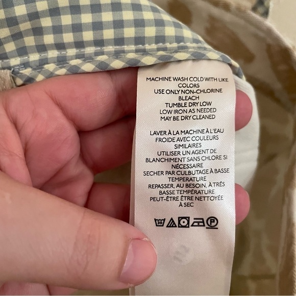 Anthropologie Maeve Gardeners Apron Shortalls Size 12 - Picture 11 of 13